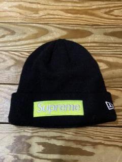 最安値に挑戦! 希少 supreme ニューエラ ニット帽 ボックスロゴ ビーニー - ニットキャップ/ビーニー