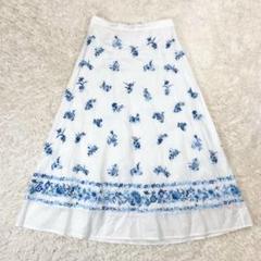 ポロラルフローレン　花刺繍フレアスカート　ロング　花柄　近年モデル