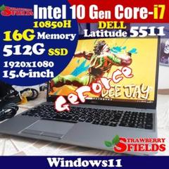 ゲーミング 10世代 i7 10850H 512G 16G DELL 5511