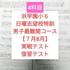 浜学園 小6算数 国語 理科 日曜志望校別特訓 RDコース 男女難関