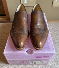 00s miumiuウィングチップドレスシューズ サイズ40 中古・古着通販】MIU MIU (ミュウミュウ) パテントレザー