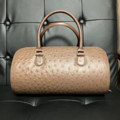 オーストリッチのボストンバッグ オーストリッチ ボストンバック 超美品 (鍵付き)