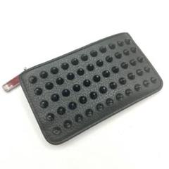 【希少】クリスチャンルブタン フラグメントケース コインケース スタッズ 黒 革 k9557a.jpg
