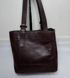 OLD COACH ダークブラウン レザー トートバッグ　オールドコーチ