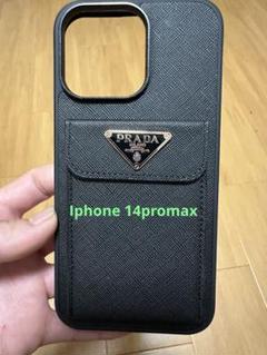 PRADA ブラック iPhoneケース ポケット付き