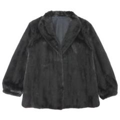 【極美品✨】MINK ブラックミンク 本毛皮コート サイズ11 黒色 水貂皮 極美品☆MINK ミンク 本毛皮コート ブラック 11号 毛質艶やか