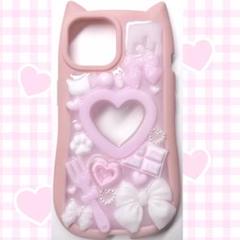 ♡iPhone15ケース デコ電 現品 デコケース 量産型 地雷系 ♡