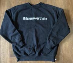 【美品】【正規品】thisisneverthat ネバザ　スウェット　ネイビー thisisneverthat ネバザ スウェット 良配色 袖プリ ブラック