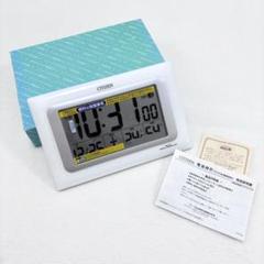 【CITIZEN】電波 置時計 デジタル 日付 温湿度計 パルデジット ソーラー