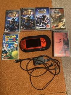 赤いPSPとゲームソフトセット