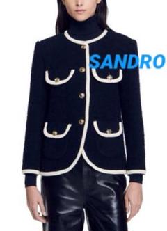 【大人気】SANDRO スパンコール付き テーラードジャケット ❇️Sandroサンドロ正規24春新作スパンコールジャケット
