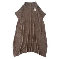 新品■もゆる モユル 萠■素材感がいい！ワンピース ❇️もゆる モユル 萠❇️らくがく柄ワンピース❇️襟がお洒落❇️