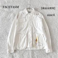FACETASM コットンジャケット ホワイトデニム オーバーサイズ ペイント m85434293605_1.jpg?1709556299