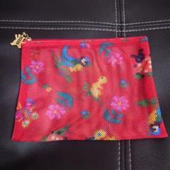 FEILER メッシュポーチ 赤　ハイジ　31×26cm FEILER - フェイラー ハイジ メッシュ ポーチ 赤 レッドの通販