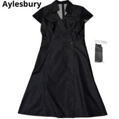 極美品❤️Aylesburyアリスバリーデニム風ワンピースダークネイビー11号
