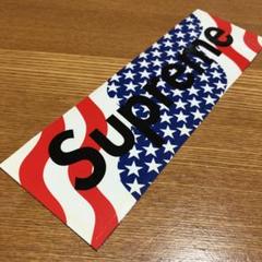 SUPREME アメリカ国旗柄 BOX LOGOステッカー