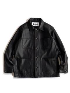 希少✨schott トラックジャケット　ラムレザー　羊革　ブラック　XL 希少✨schott トラックジャケット ラムレザー 羊革 ブラック XL
