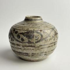鉄絵のある 仏花器 古美術 古道具 アンティーク 花器 古美術 鉄絵 小壺 壷 花器 花瓶 - メルカリ