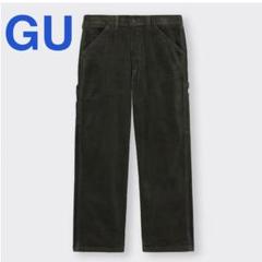 【未使用】GU ジーユー　ペインターコーデュロイパンツ　ダークグリーン　Mサイズ