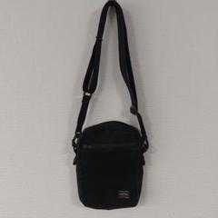 PORTER ブラック ショルダーバッグ サコッシュ メッシュポケット