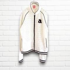 アルチビオ　羽織　ゴルフ　レース　白　ライン　ロゴ　３８　上品　綿　涼し気