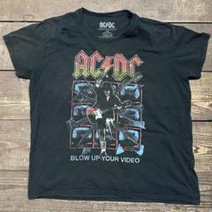 L AC/DC バンドTシャツ 黒 アンガスヤング ロックT - メルカリ