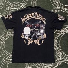 Vanson skull tiger embroidery polo shirt