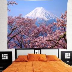 ビッグ タペストリー 壁掛け ウォールデコレーション 富士山 桜 縁起物05