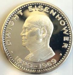 ラスアルハイマ首長国 「アイゼンハワー大統領記念」 10リアル銀貨 1970年 ラスアルハイマ首長国 「アイゼンハワー大統領記念」 10リアル