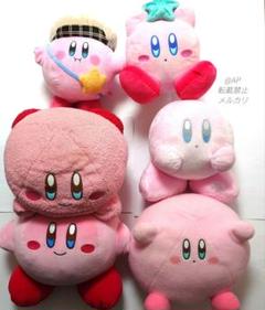 即購入OK カービィ BIGぬいぐるみ プライズ 6種セット 一部汚れや毛玉有り