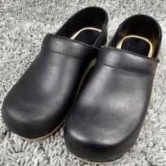 M.H.L ×Sanita　コラボ　黒レザー　ザボ マーガレットハウエル 厚底