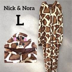 Nick & Nora 【L】キリン柄 スリープウェア オールインワン