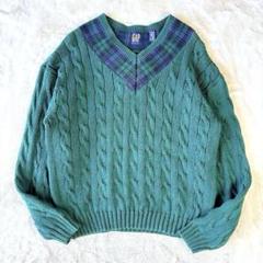 旧タグ　オールドギャップ　OLD GAP L ケーブルニット　セーター　肉厚