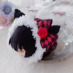 もちころりん　おまんじゅう　着ぐるみ　ぬい服　黒　白　緑　赤　ねこみみ　オーダー もちマス おまんじゅう 着ぐるみ ぬい服 たれみみうさぎ