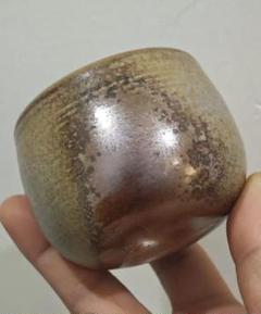 ブラウン 陶器 茶碗