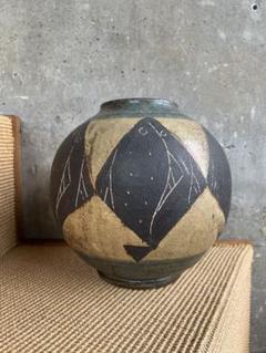 民藝美 溢れる 壺 / 飾り壺 花瓶 花入 陶芸 陶器 民藝 工藝 骨董 和骨董 和モダン 骨董品 壺 花器 （CATEGORY 火鉢・花瓶・壺