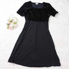 フォクシー FOXEY RABBITS' ベロア ワンピース ロング 黒 40