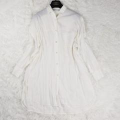 《美品》CLANE クラネ とろみシャツ 長袖ブラウス サイド切り込み