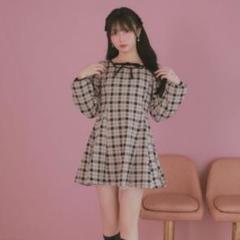 evelyn チェックフィットOP ワンピース - メルカリ