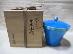 Ｒ６８３　水指　『石崎光四郎造』『青白磁』『末広水指』　共箱　茶道具 2025年最新】末広水指の人気アイテム - メルカリ