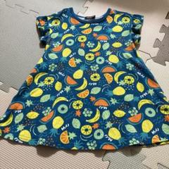 moujonjon フルーツ柄 半袖ワンピース 90センチ