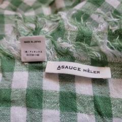 ⭐ASAUCE MÊLER 　チェック柄⭐ ストール⭐MADE IN JAPAN ⭐ASAUCE MÊLER チェック柄⭐ ストール⭐MADE IN JAPAN - メルカリ