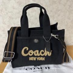 【COACH】カーゴ トート 26 ブラック 国内完売品 めるる着用 限定価格 COACH カーゴトート26 - メルカリ