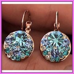 ★定価10800円★【SWAROVSKI】『天神の涙晶』華奢 レバーバックピアス