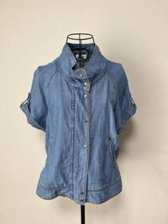 美品 C'EST CHIC'A BLEU／デニムジャケット 麻混 リヨセル 40のサムネイル