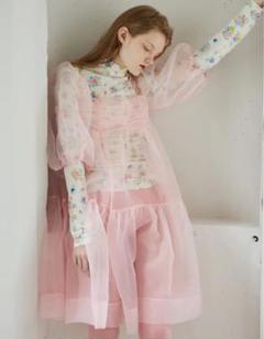 ワンピース ORGANDY FLARE MINI DRESS Organdy flare mini dress – POPPY