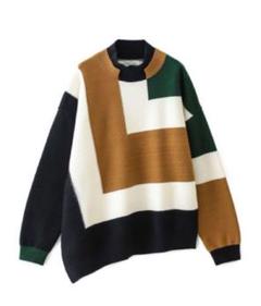 CULLNI EX.COLOR BLOCK TURTLE KNIT