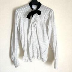 TAO COMME des GARCON'S フリルドットカットソー TAOコム・デ・ギャルソン ドット柄フリルリボンシャツ - メルカリ