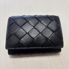 極美✨付属完備✨ボッテガヴェネタ 三つ折り財布 カセット レザー 黒 ボッテガ 財布 メンズ 三つ折り 正規品 卒業祝い 就職祝い