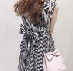 ♡ 新品 An MILLE ギンガムチェック ワンピース ♡ evelyn - 【A'nMILLE】襟付きギンガムチェックワンピースの通販